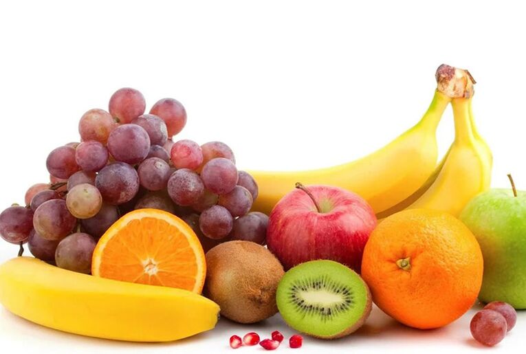 Friss gyümölcsök, amelyek az étrend alapját képezik a köszvény fellángolása idején